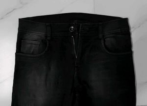Men's Black Washed Jeans
