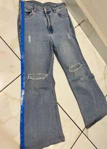 Ripped Flare Jeans