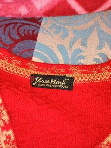 Red Floral Cardigan