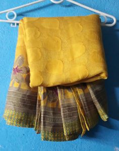 Beautiful Daliy wear  Yellow Saree