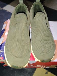 Olive Green Slip-On Sneakers