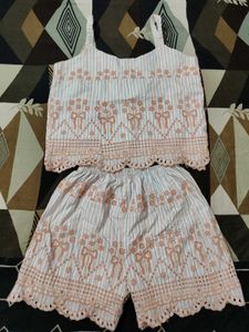 Chic Embroidered Co-ord Set