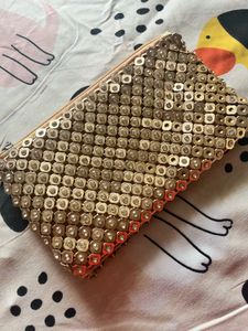 Sparkly Gold Evening Clutch