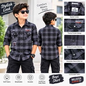 Boys Plaid Button-Up Shirt