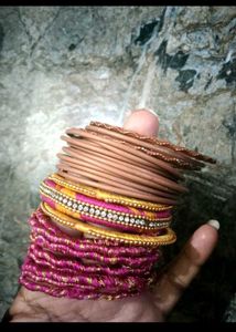 Vibrant Silk Thread Bangles Set