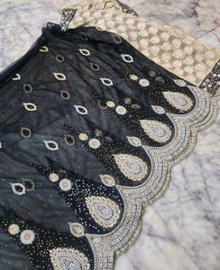 cream and black beautiful color combination net sa