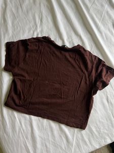 Dressberry -Brown Trippy Mushroom Graphic Tee