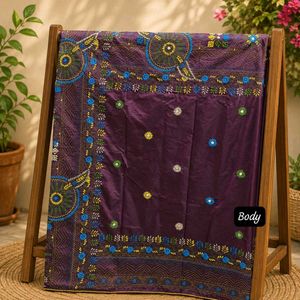 💜 Lambani Stitched Purple Coloured Silk Saree💜