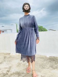 Grey Velvet One Pice