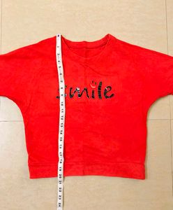 Red "Smile" Graphic Sweatshirt 📍Free Delivery