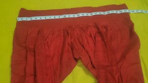 Red Kurta Set with Mirror Work