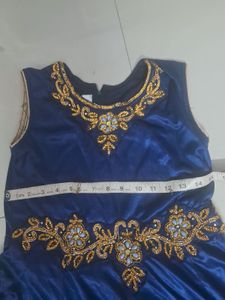 Royal Blue Embellished Anarkali Gown