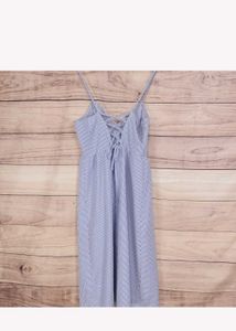 H&amp;M Blue Striped Button-Up Dress