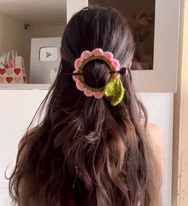 Crochet Flower Hair Stick Accessories