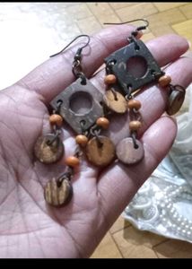 5 Peace Sign Dangle Earrings