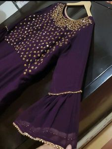 Purple 🟣 Partywear Gown For 42 Bust