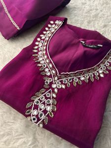 Designer Kurta with pant Mirror Work