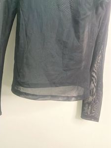 Sheer Black Long Sleeve Top