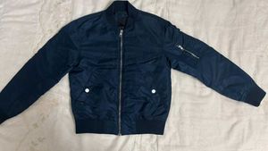 Authentic H&M Men's Navy blue Bomber Jacket