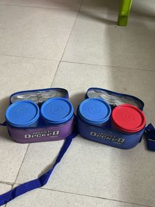 Combo of 2 Milton Double Decker Plastic lunchbox