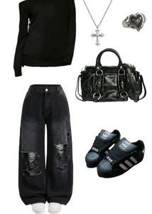 URBANIC Ripped Wide-Leg Jeans