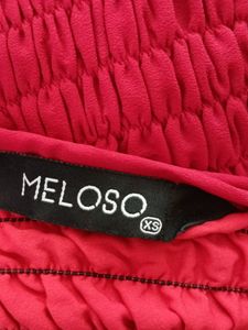 Red Plain Casual Dress (Women)