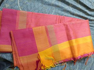 Vibrant Striped Saree