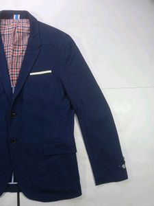 Zara Men's Navy Blue Blazer