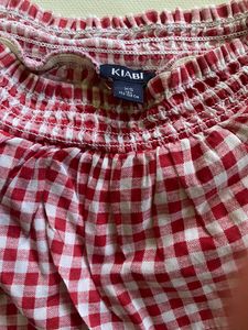 Red &amp; White Gingham Top