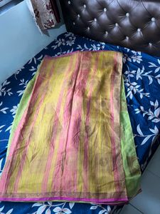 Elegant Yellow Saree with Blouse