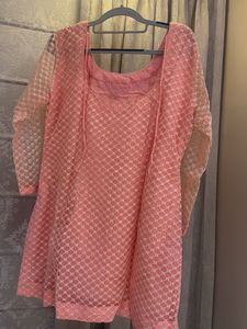 Elegant Pink Embellished Kurta and skirt