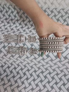 Silver Jhumka Bangles