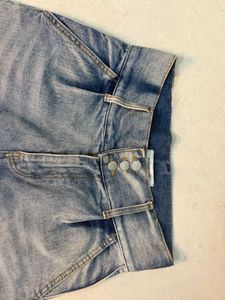 Light Wash Ripped Wide Leg Jeans