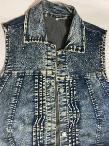 Sparkling Denim Vest