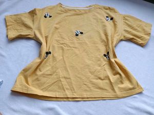 Cute Mickey Mouse Yellow T-Shirt