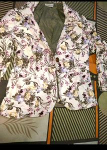 Floral Print Blazer autumn wear