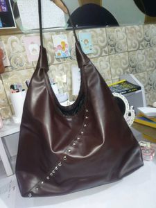 Studded chocolate brown bag 👜