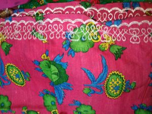 2, Green Floral Dress Material both