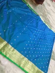 Elegant Saree with Gold Border