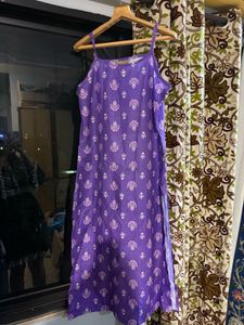 Purple Printed Kurta