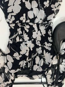 Chic Black &amp; White Floral Dress