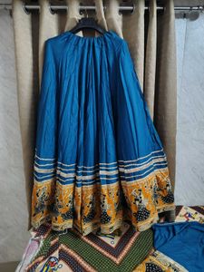 Blue &amp; Yellow Lehenga Choli Navratri outfi