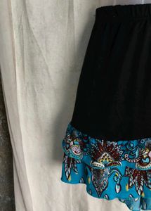 Bohemian Print Tiered Mini Skirt