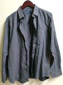 Gray Long Sleeve Button Down