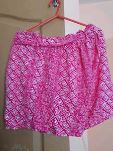 Stylish Pink Printed Shorts for Women