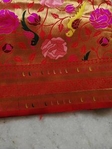 Floral Bird printed saree