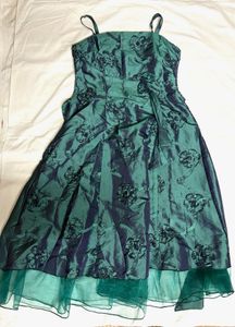 Emerald Green Floral Dress