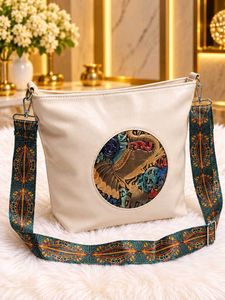 Unique Elephant Embossed Cream Shoulder Bag PREMIU
