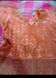 Peach &amp; Gold Party Dress