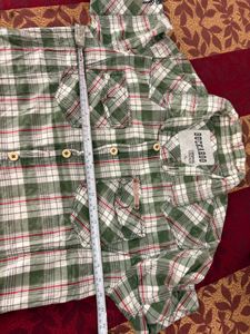 buckaroo Men's Green Plaid Short Sleeve Shirt